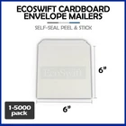 1-5000 6 x 6 EcoSwift CD/DVD 自封照片船平纸板信封邮件