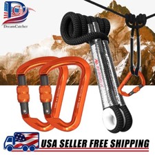 30KN Aluminum D Ring Screw Carabiner Locking Hook 27KN Climbing Rescue Loop Rope
