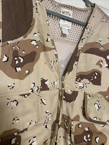 Vintage Sport line Sportswear Hunting Fowl/ Duck Camouflage Vest Size XL - Picture 5 of 12