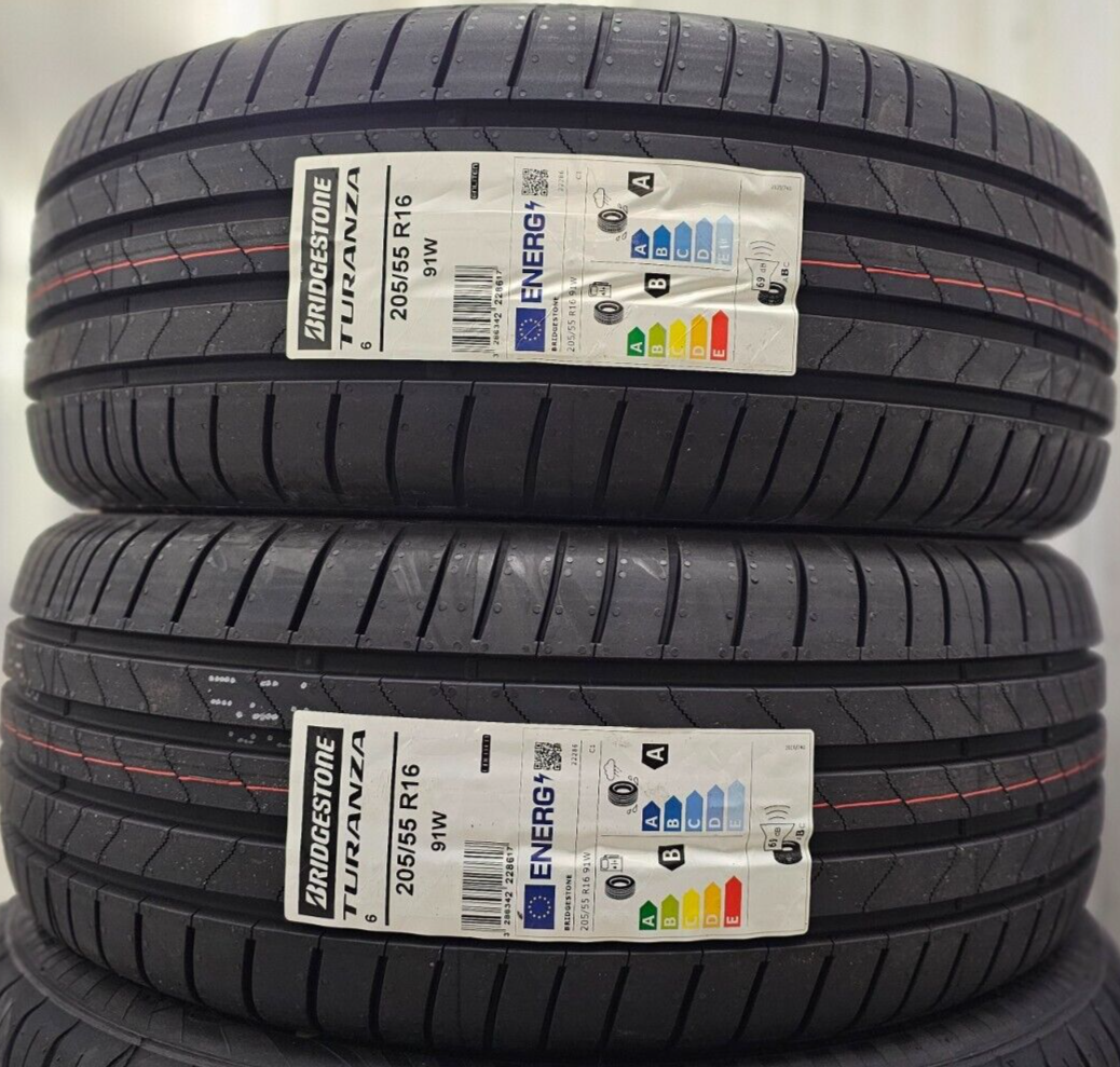 2X BRIDGESTONE TURANZA 6 205/55 ZR16 91W 205 55 16 CAR TYRES