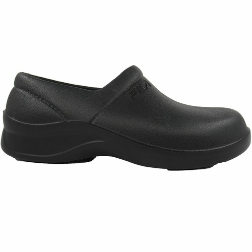 fila men's black work shoes