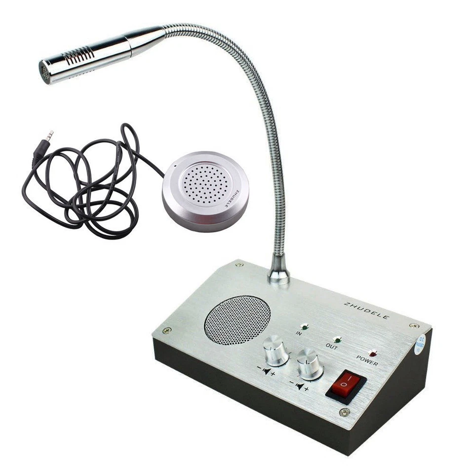 Two-Way Window Speaker Intercom With Microphone For Bank Counter Hospital - Image 2 of 4