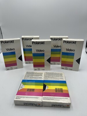 Lot Of 7 Blank Polaroid Supercolor Video Cassette VHS Tapes ~ T-120 ~ NEW SEALED