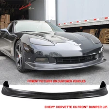 Fits 05-13 Chevrolet Corvette C6 Base ZRL Style Front Bumper Lip PU Unpainted