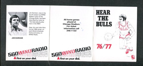 Hear The Chicago Bulls 1976-77 NBA Basketball Home Game Schedule 560 Wind Radio - Picture 3 of 4