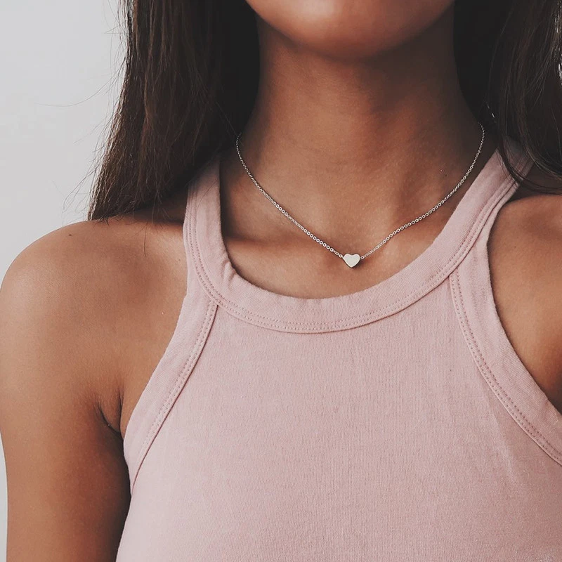 Delicate silver 2024 choker necklace