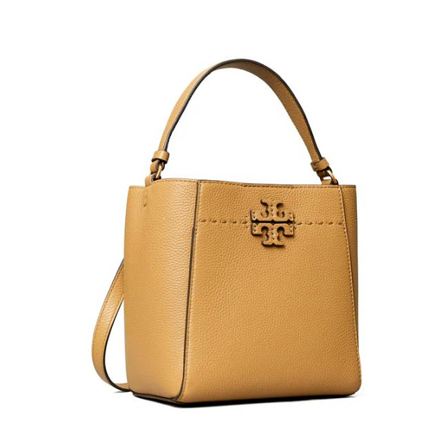 Tory Burch McGraw Small Wicker Bucket Bag