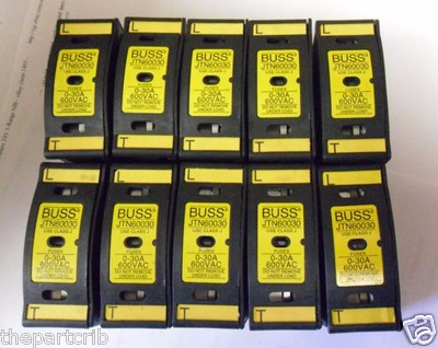 Nice Lot Bussmann Class J Fuse Holder JTN60030, 0-30 Amp