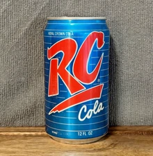 1990s RC Cola Soda Can ALL-ALUMINUM ~ Royal Crown Cola ~ Des Moines, IA