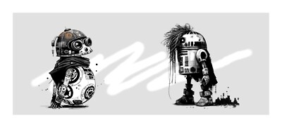 6 inch Super Heros Chris Boyle Star Wars Robot Urban Street art print 34/100