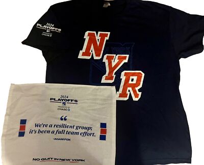 NY RANGERS SHIRT SGA XL RALLY TOWEL 2024 NHL STANLEY CUP PLAYOFF