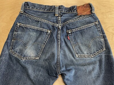 Levis 501 XX Hidden Rivet 1950s Leather Patch Big E Selvedge Levis 501 XX Hidden Rivet 1950s Leather Patch Big E Selvedge