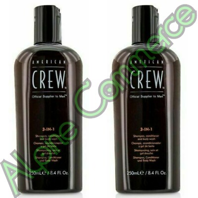 *2-Packs* American Crew 3-IN-1 Shampoo Conditioner & Body Wash 8.4 Oz