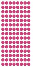 1/4" Hot Pink Dots Round Vinyl Color Coded Inventory Label 1/4 Inch Dot Stickers