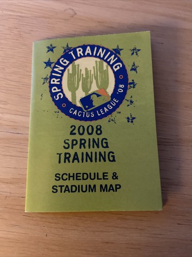 2008 cactus league spring training pocket schedule and stadium map
