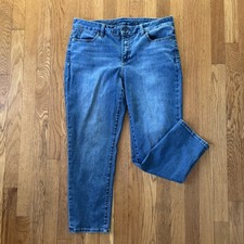 Talbots Signature Blue Denim Crop Pants Size 14