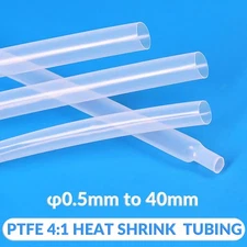 Clear PTFE 4:1 Heat Shrink  Tubing 260°C HIGH TEMP Tube Preservative Sleeving
