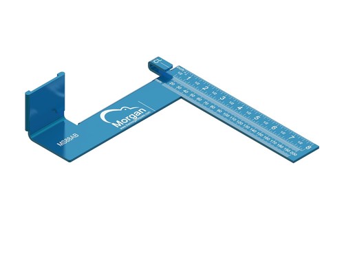 Morgan Square 8" x 8" Aluminum Wide Rule, Blue MS88AB-NP