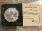 2000 American Silver Eagle 1 oz .999 Fine Silver Coin Uncirculated in Original📦