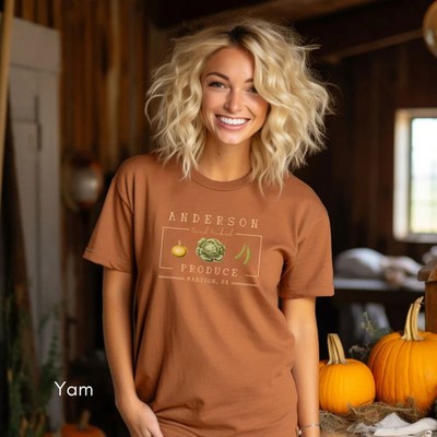 Custom Farm Local Vegetable Farmer Comfort T-Shirt Garden Gift Idea Soft