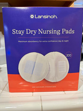 Lansinoh Stay Dry Disposable Nursing Pads 170 Count, Individually Wrapped