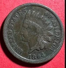1864 US Indian Head Cent! "Bronze" Variety! FINE/VF Details! Old US Coin!