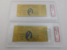 1958 Lunt-Fontanne Theater Opening Night Golden Tickets x2 The Visit Play 2nd Ro