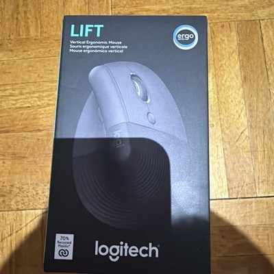 Logitech Lift Vertical Ergonomic Wireless Mouse - Graphite - New Factory Sealed
