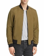 Pacific & Park Men's Lightweight  Bomber Jacket Olive Green Medium
