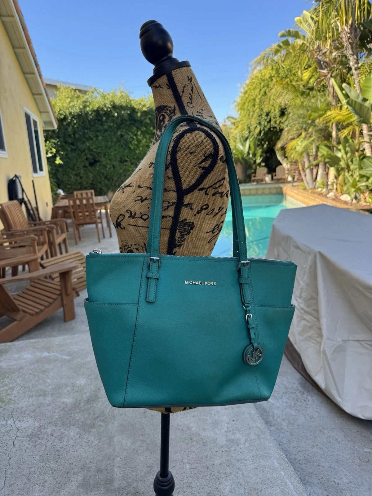 Michael Kors Women's Large Zip Tote Bag - Palmetto Green
