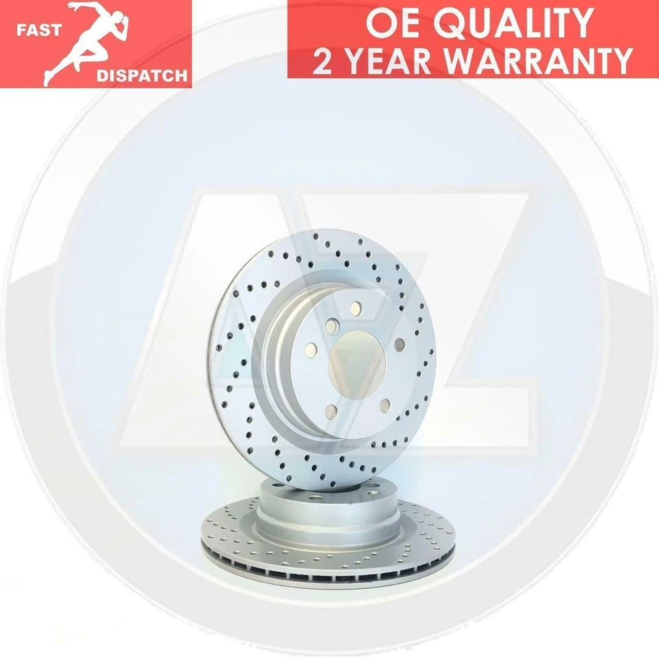 Für BMW 5/6 Serie E60 E61 E63 Vorne Kreuz Gebohrt Bremsscheiben Mintex Beläge - Bild 3 von 4