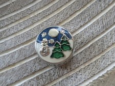 Pandora Snowy Wonderland charm, snowman and Christmas trees Enamel Silver Stars