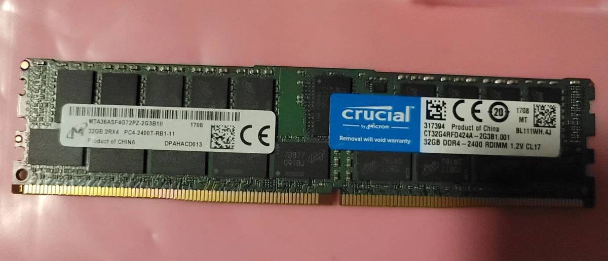 PC4-19200 (DDR4-2400) Bus Speed ECC RAM Computer Memory (RAM) for