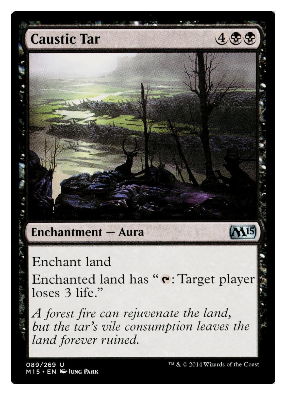 Caustic Tar 89 Uncommon Magic 2015 (M15) Magic: The Gathering Near Mint