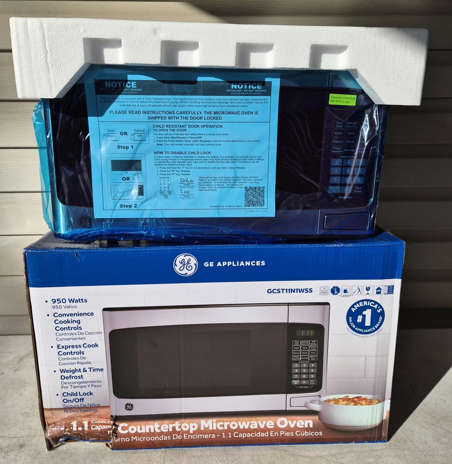 GE 1.1 Cu. Ft. Capacity Countertop Microwave Oven (GCST11N1WSS)
Opens in a new window or tab