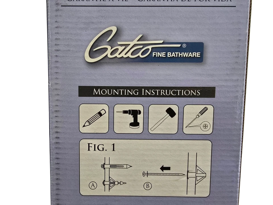 Estante de vidrio Gatco 4066 Elevate 20 pulgadas W en latón cepillado NUEVO Foto 4 de 4