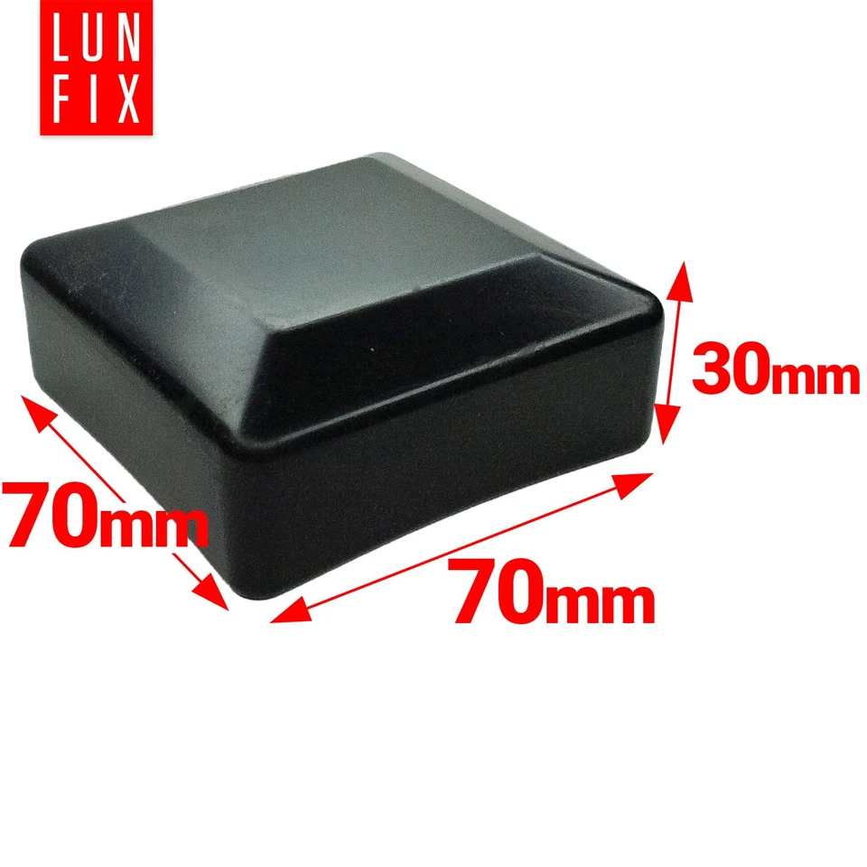 Capuchon de poteau noir 70 x 70 mm capuchon de cl_ture carr_ - Photo 2/4