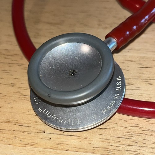 Littmann Classic 3M Stethoscope Red, Made in USA - Picture 2 of 7