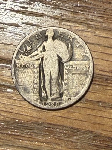 1928-S Standing Liberty Quarter Fine F Coin #29218