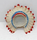 Marx Johnny West: Chief Cherokee Indian White Headdress only hand painted #185