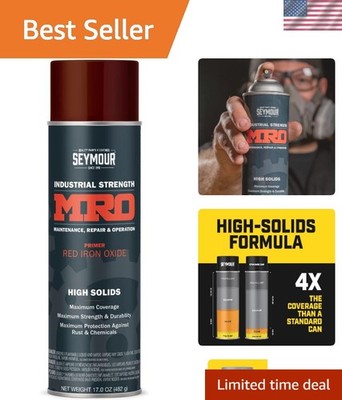 High Coverage 17oz Red Iron Oxide Spray Paint for rust protection and adhesion