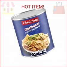 Chef-mate Que Bueno Spicy Nacho Cheese Sauce, Jalapeno Queso, Canned Food, (#10 