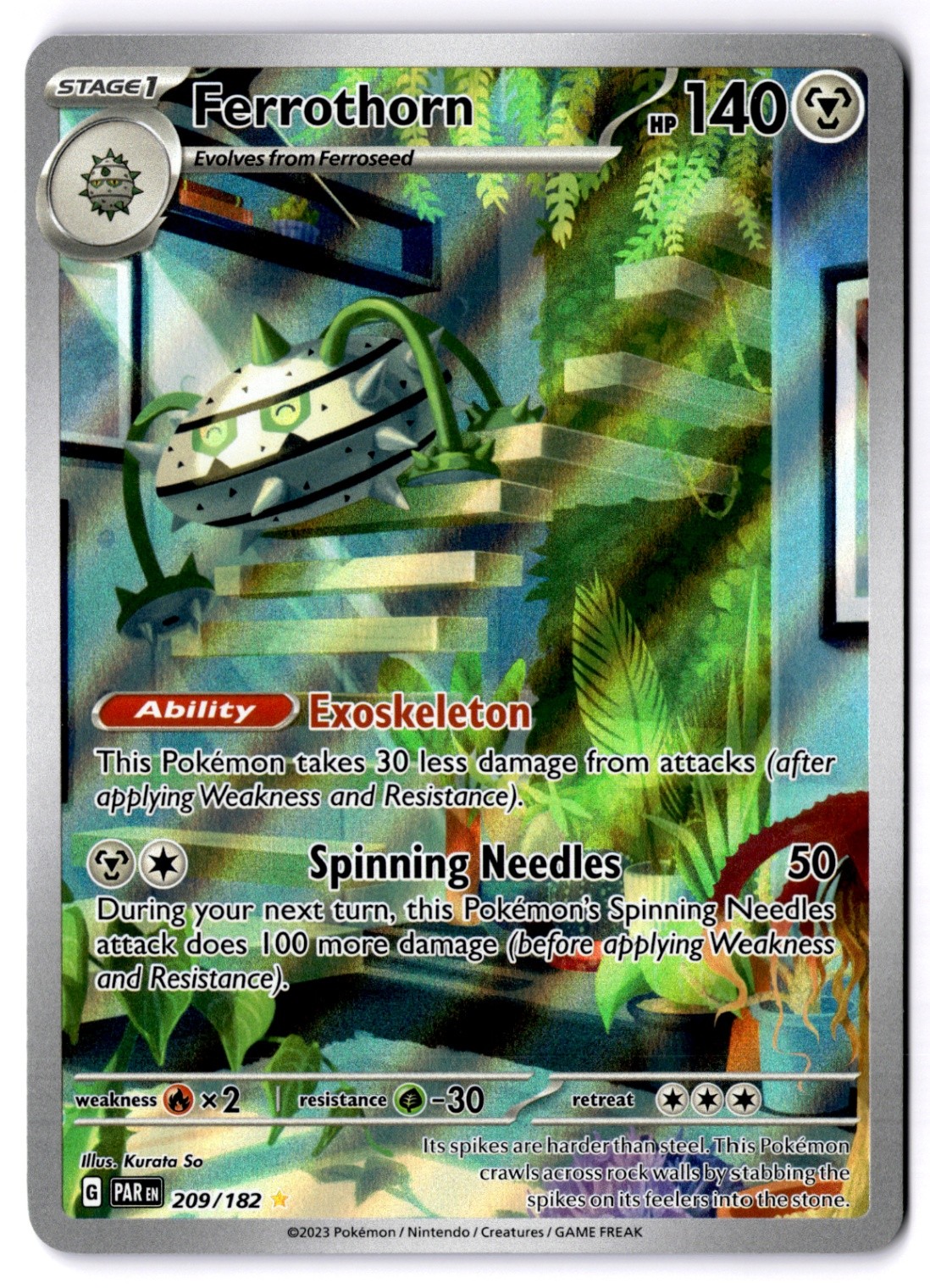 ferrothorn pokemon card price Pokemon TCG - Paradox Rift - #128 - Ferrothorn