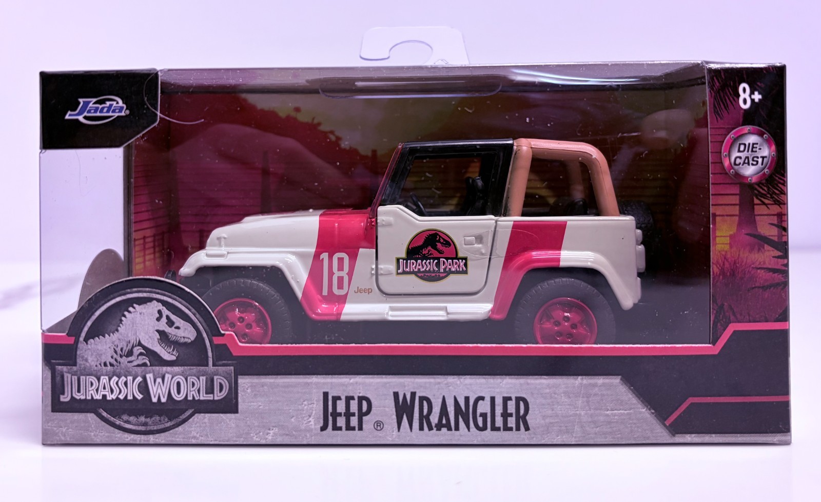 Jada 1:32 Jurassic World Jeep Wrangler #18 Hollywood Rides NIB