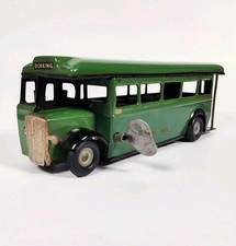 Rare Vintage Tri-ang Minic 52M Green Line Bus - WORKS Bistro Decal - w/ Key