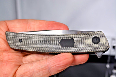 Jared Oeser F22 Kickstop Knife M390 PVD Blade Lee Williams Reate Black Micarta