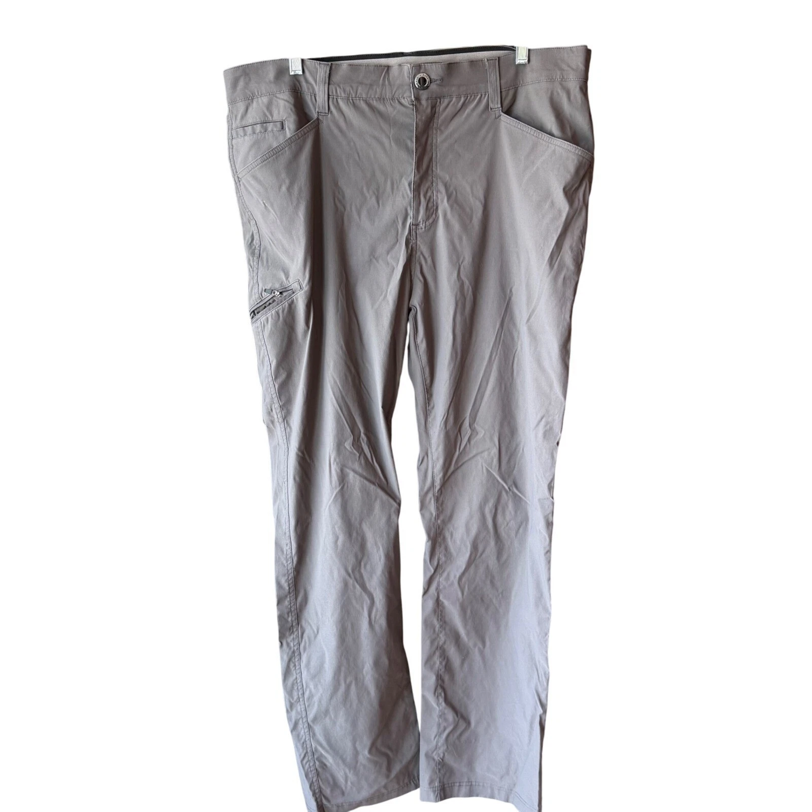 Orvis Tech Pants Hiking Travel Lightweight Comfort Stretch Gray Mens Size 40x34