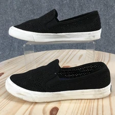 Sperry Shoes Womens 6.5 M Seaside Nautical Perf Slip On Loafer STS81339 Black