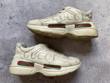 Zapatilla deportiva Gucci Rhyton logotipo de lujo 498916 03B talla 8