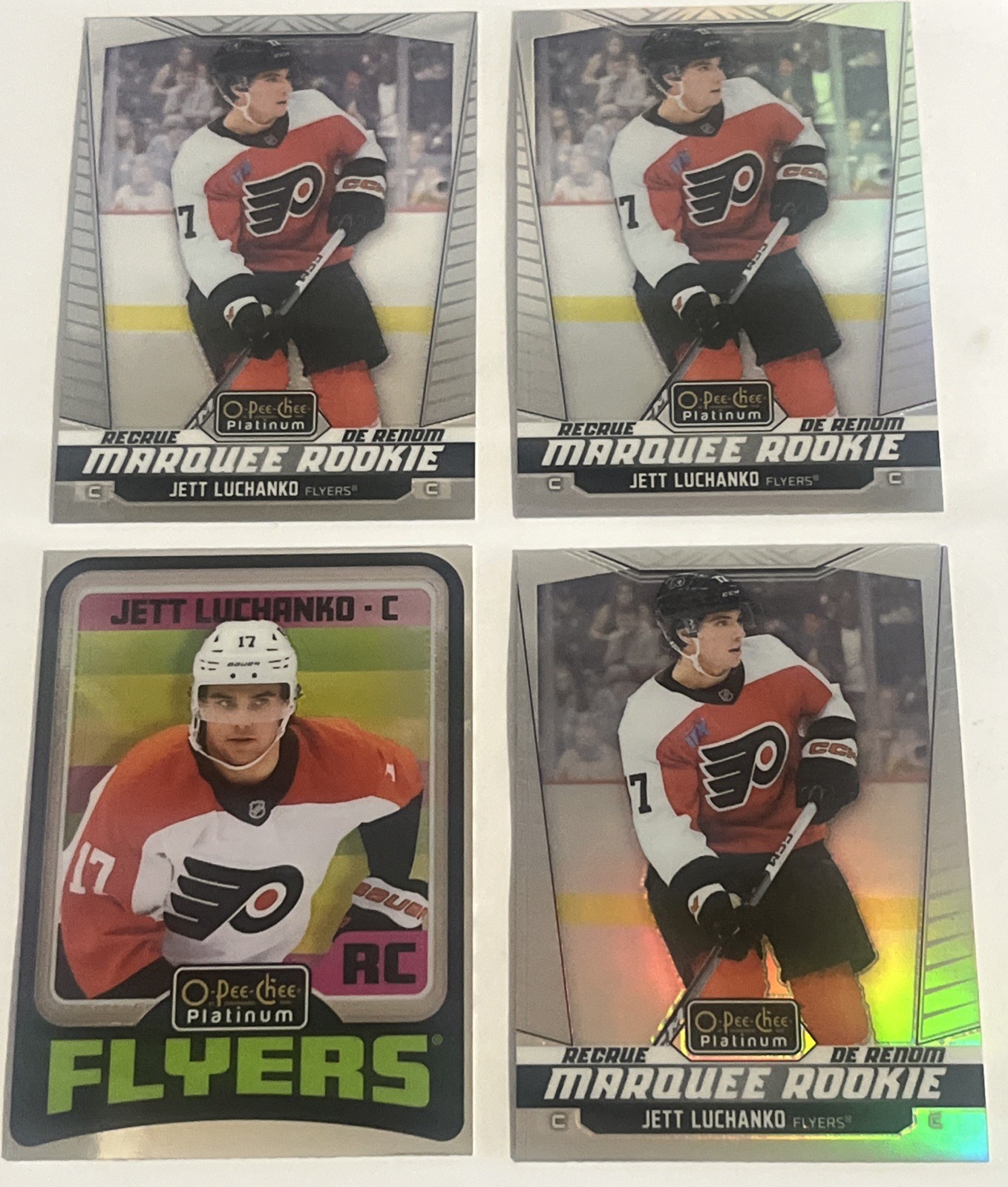 Jett Luchanko-24/25 OPC Platinum-Lot Of 4 Cards-C/W(2)Rainbow RC & Retro-See Pic